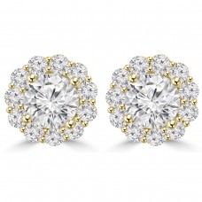 2.05 Ct Ladies Round Cut Diamond Stud Earring In 14 kt Yellow Gold